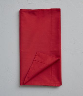 Taie de traversin en percale coloris rouge fétiche 43x185 - Sylvie Thiriez