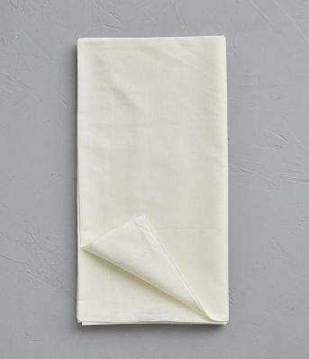 Taie de traversin uni en coton coloris blanc Crème 43x185 - Sylvie Thiriez