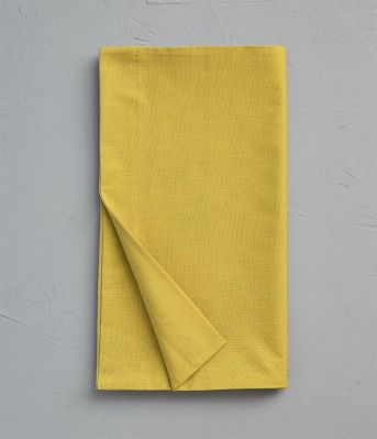 Taie de traversin uni en coton coloris jaune Bourdon 43x140 - Sylvie Thiriez