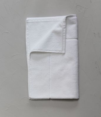 Tapis de bain uni en coton coloris Blanc 50x80 - Sylvie Thiriez