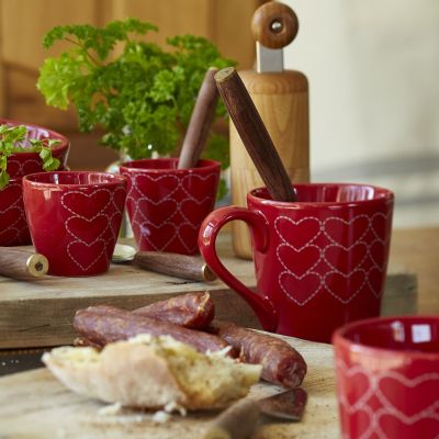 Tasse céramique rouge Make A Wish - Sylvie Thiriez