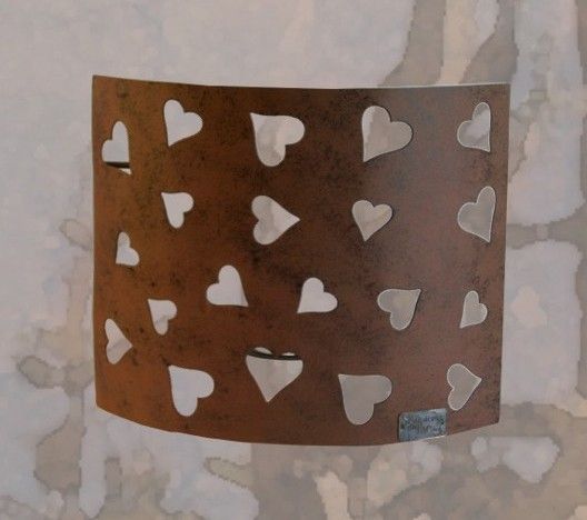 Abat-jour métal rectangle coeur - Les Sculpteurs du lac