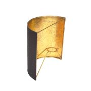 Applique en métal demi-cercle simili cuir marron L25Ht27 - Les Sculpteurs du lac