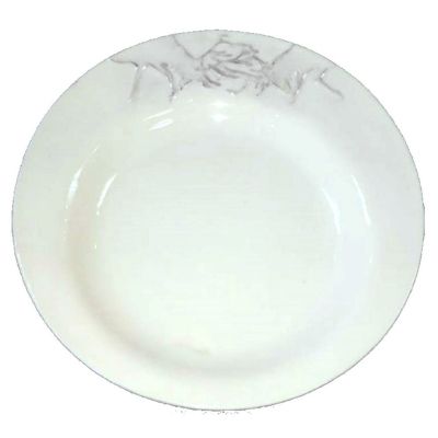 Assiette plate porcelaine motif cerfs - Les Sculpteurs du lac