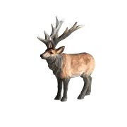 Cerf en bois sculpté tilleul coloris naturel Ht15 - Les Sculpteurs du lac