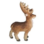 Cerf en bois sculpté tilleul coloris naturel Ht8,5 - Les Sculpteurs du lac