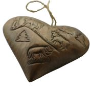 Coeur en bois sculpté Poya - Les Sculpteurs du lac