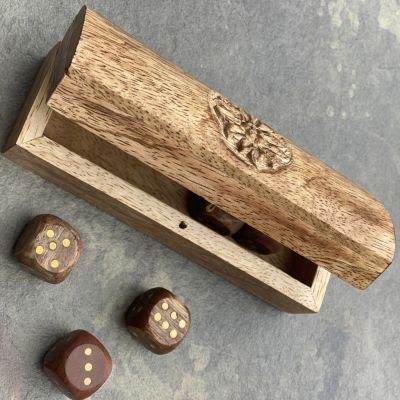 Jeu de dés manguier edelweiss 13x4x4 - Les Sculpteurs du lac