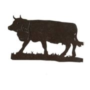 Motif aimanté métal aspect rouillé Vache - Les Sculpteurs du lac
