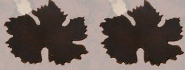 Motif métal à aimanter feuille de vigne 7 cm - Les Sculpteurs du lac