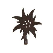 Patère métal chocolat 1 crochet Edelweiss - Les Sculpteurs du lac