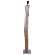 Pied de lampadaire eucalyptus base aluminium Ht150 - Les Sculpteurs du lac
