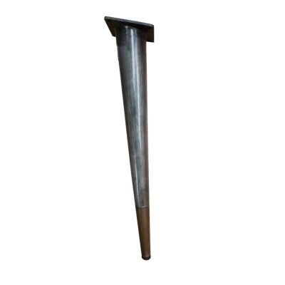 Pied de table en zinc noir mat H72cm - Les Sculpteurs du lac
