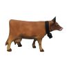 Vache Aubrac en bois sculpté et peint main GM