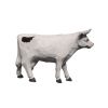 Vache Charolaise en bois sculpté et peint main GM