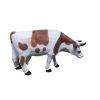 Vache Normande en bois sculpté et peint main GM