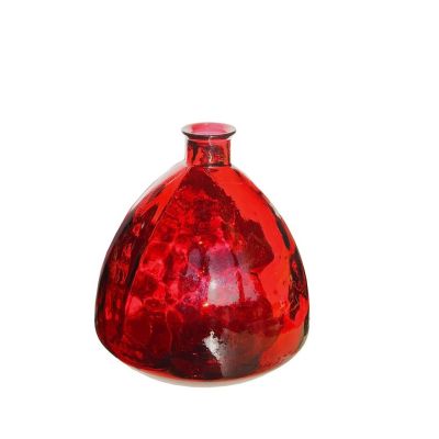 Vase verre recyclé rouge - Les Sculpteurs du lac