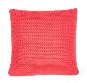 Coussin Bohème en coton corail 40x40