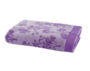 Drap de douche Epoque en coton coloris violine 70x140