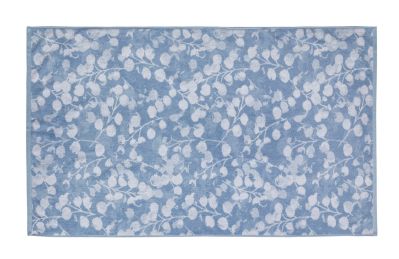 Drap de douche Rosée en coton bleu 70x140