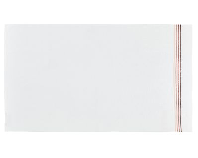 Drap de douche Symphonie en coton blanc/terracotta 70x140