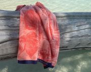 Drap de plage Balata en coton corail 100x180