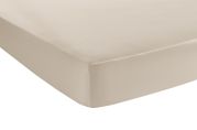 Drap housse Allure Discrétion satin de coton uni Grège 140x190