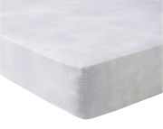 Drap housse Biarritz en percale coloris bleu 140x190