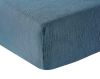 Drap housse Source en gaze de coton azurite