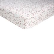Drap housse Topaze en satin de coton terracotta 90x190