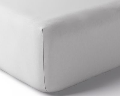 Drap housse Vexin en percale de coton uni Opaline 120x200