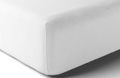 Drap housse Vexin percale uni Blanc 140x190