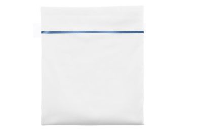 Drap plat Breteuil en satin de coton blanc/bleu 180x290