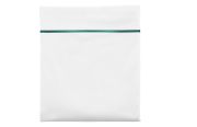 Drap plat Breteuil en satin de coton blanc/vert 180x290