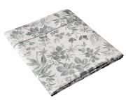 Drap plat Diane en percale de coton bio gris 240x295