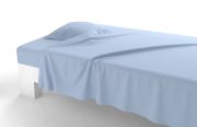 Drap plat Vexin percale uni Azur 270x310