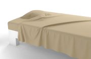 Drap plat Vexin percale uni Grège 180x290