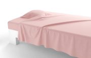 Drap plat Vexin percale uni Ô de rose 180x290