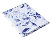 Drap plat Égerie en percale de coton bio bleu 240x295