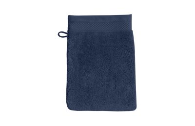 Gant de toilette Pétale coton uni Bleuet 16x22