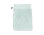 Gant de toilette Pétale en coton peigné uni aqua 16x22