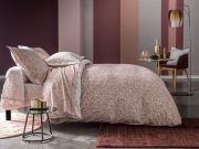 Housse de couette Topaze en satin de coton terracotta 200x200