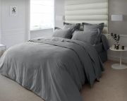 Housse de couette Vexin en percale uni rocaille 140x200