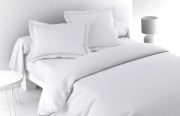 Housse de couette Vexin percale uni Blanc 240x220