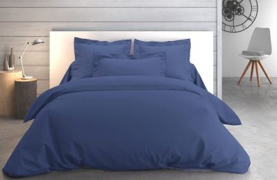 Housse de couette Vexin percale uni Encre 140x200