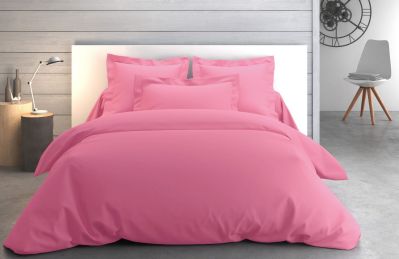 Housse de couette Vexin percale uni Pivoine 240x220