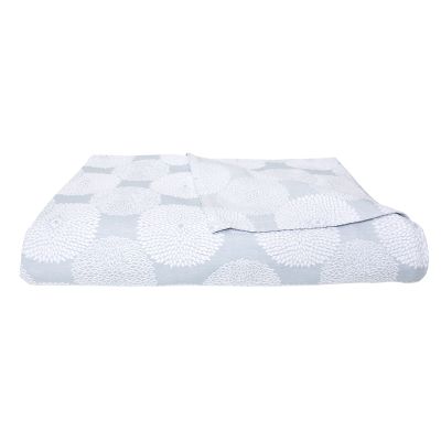 Jeté de lit Dahlia en coton/polyester bleu 230x260