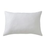 Oreiller Yvan satin de coton damassé uni Blanc 50x75