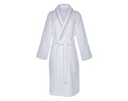 Peignoir Symphonie en coton blanc/terracotta taille L