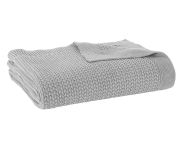 Plaid Bohème en coton gris 130x170